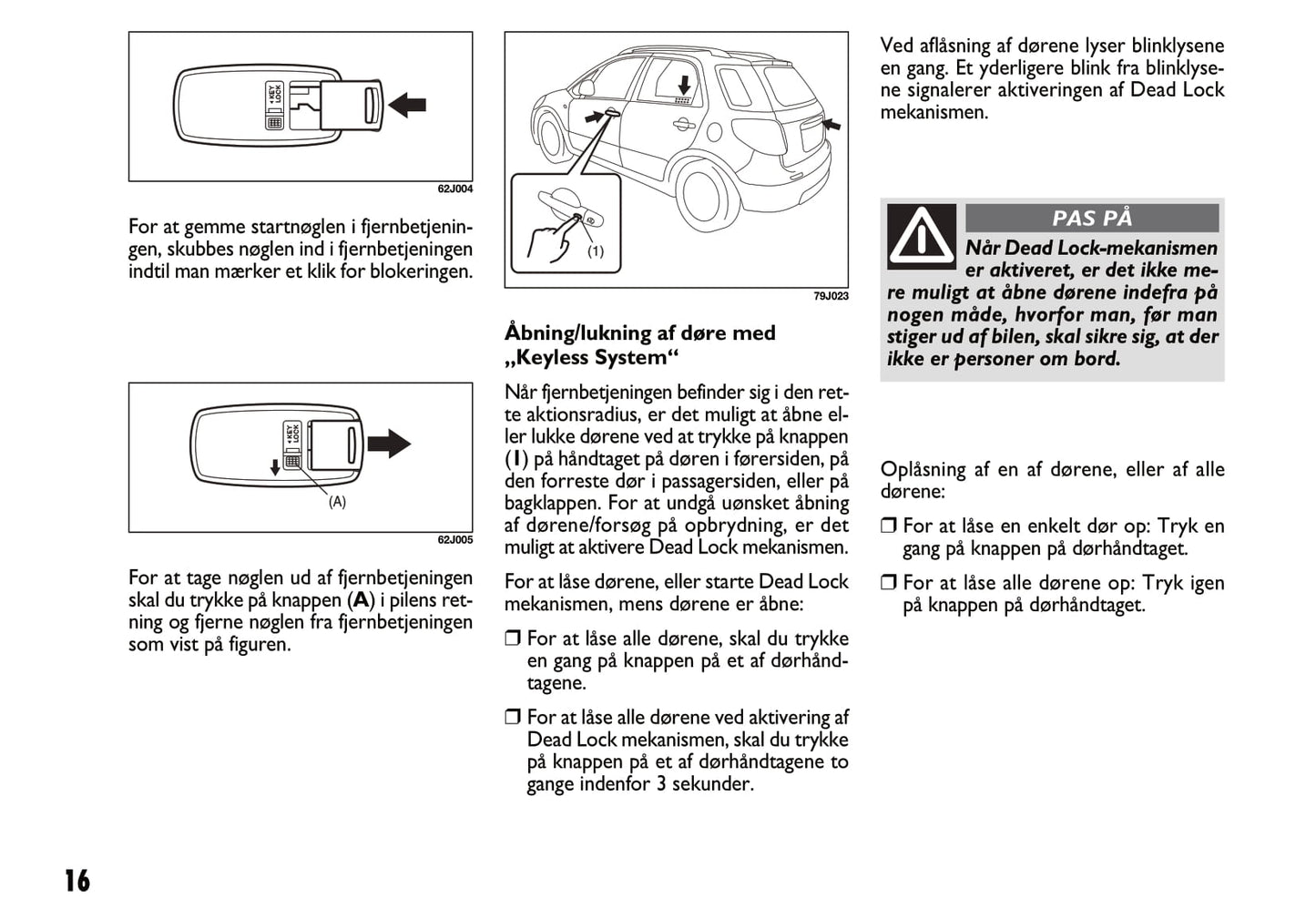 2011-2012 Fiat Sedici Gebruikershandleiding | Dansk