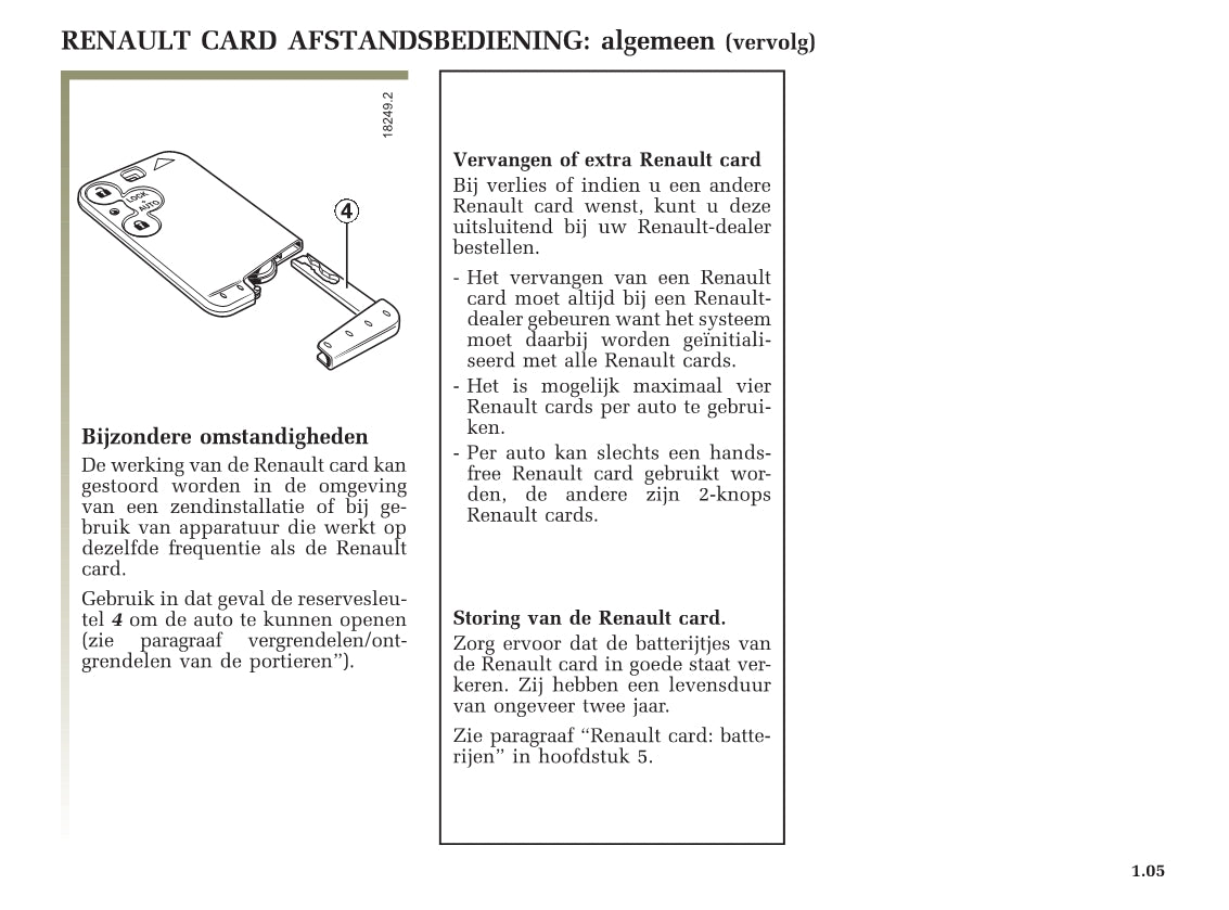 2001-2002 Renault Laguna Owner's Manual | Dutch