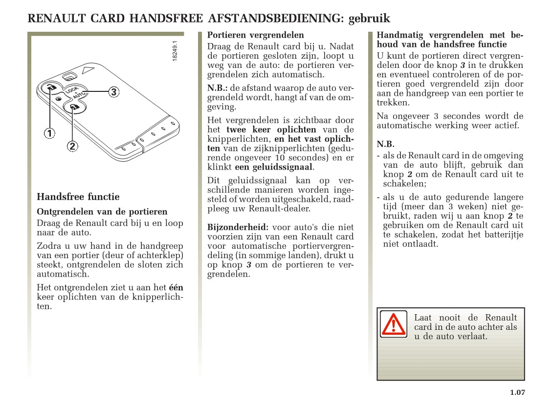 2001-2002 Renault Laguna Owner's Manual | Dutch