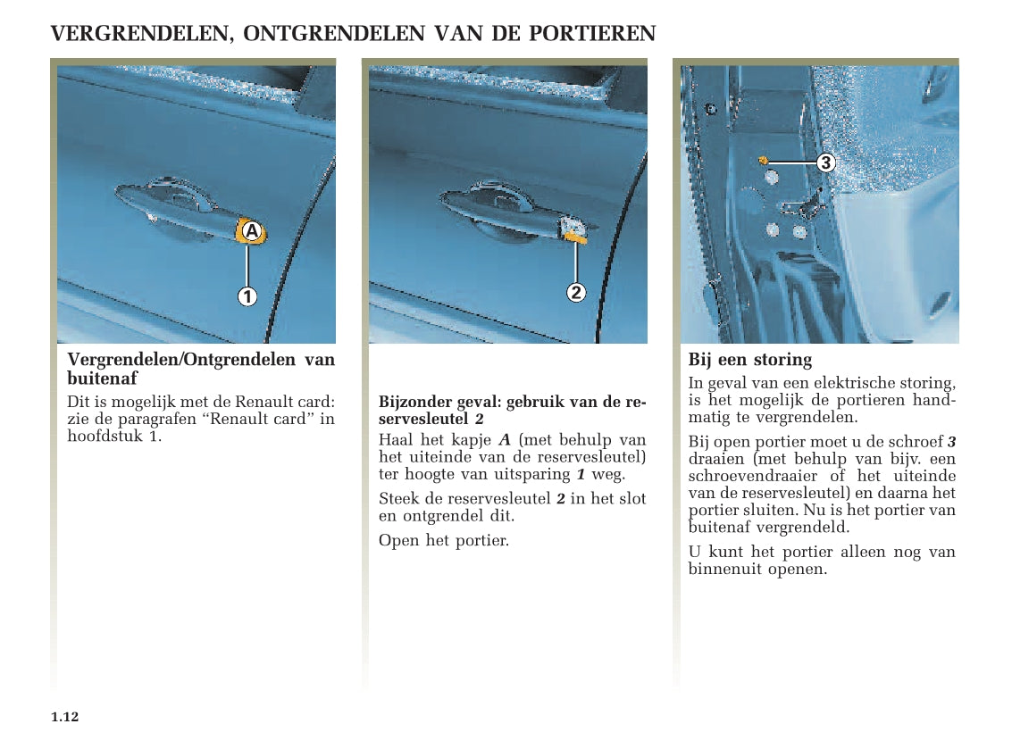 2001-2002 Renault Laguna Owner's Manual | Dutch