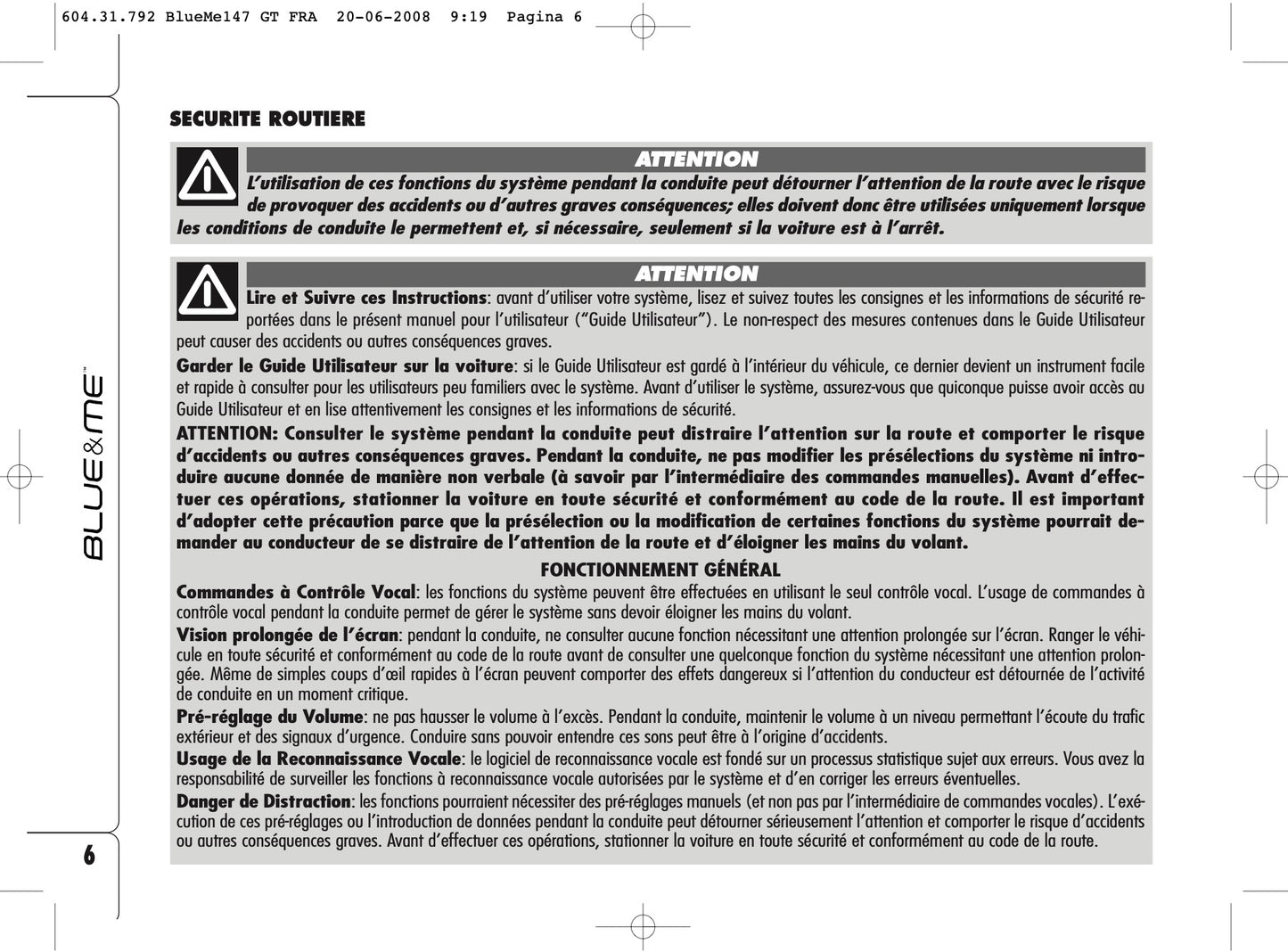 Alfa Romeo Blue & Me Guide d'utilisation 2008 - 2011