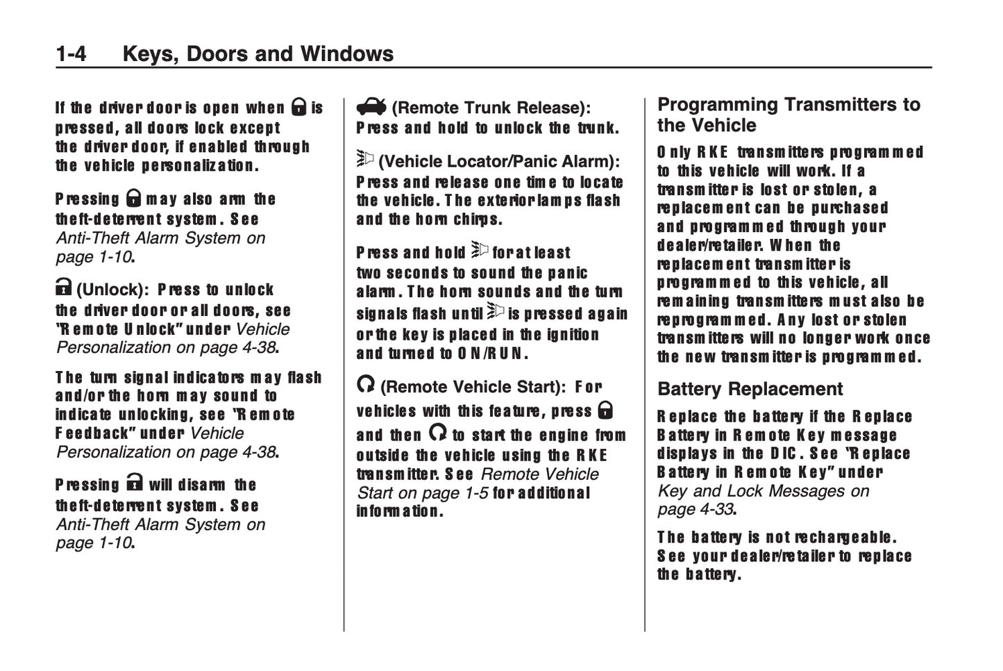 2008-2011 Chevrolet Camaro Owner's Manual | English