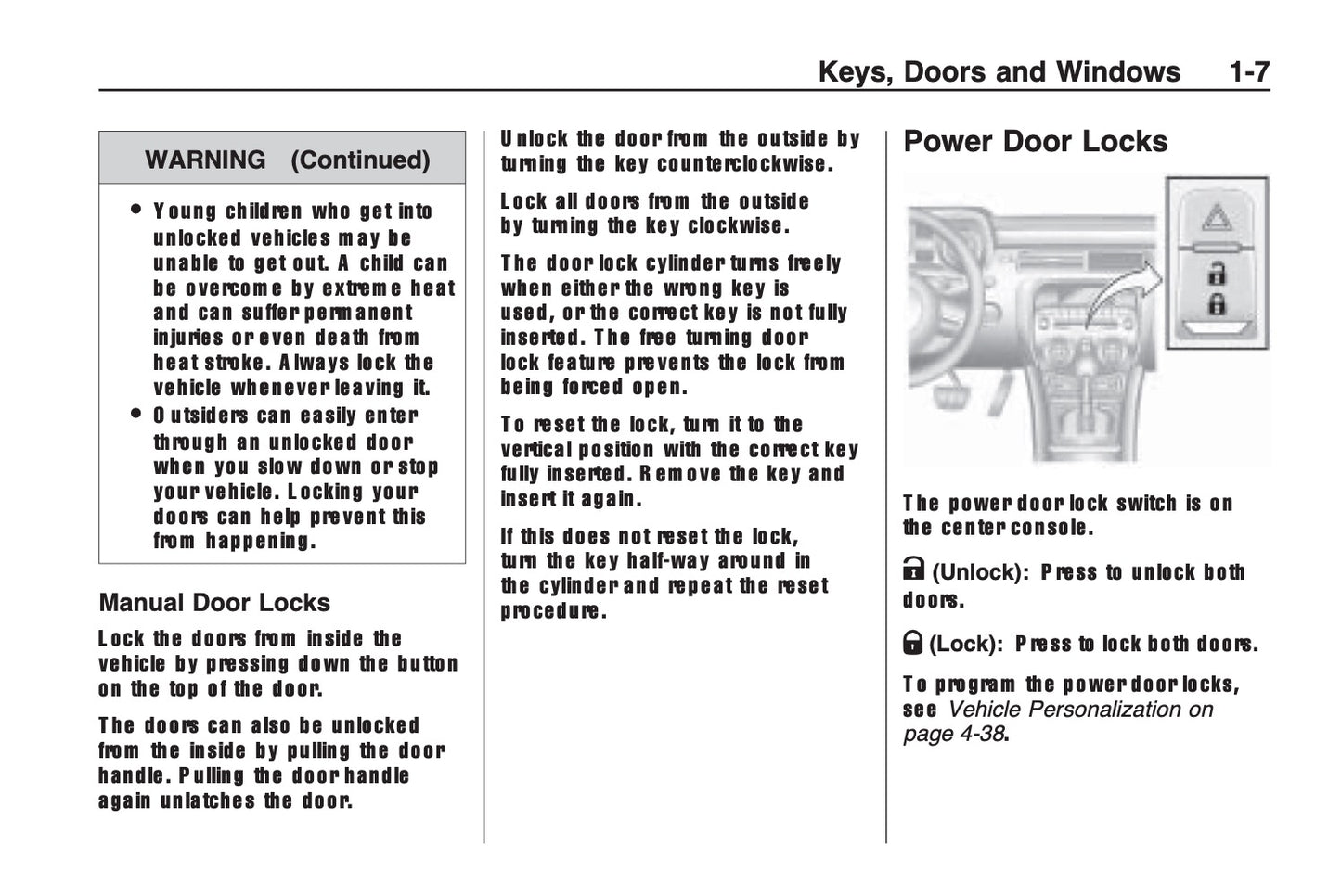 2008-2011 Chevrolet Camaro Owner's Manual | English