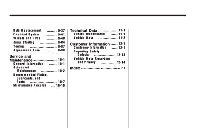 2008-2011 Chevrolet Camaro Owner's Manual | English