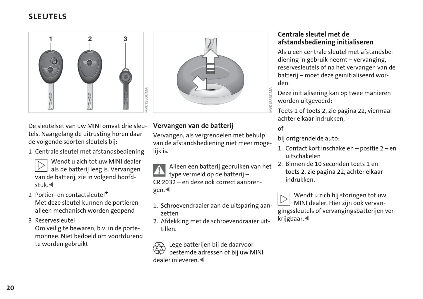 2001-2006 Mini Cooper/Cooper S/One/One Diesel Gebruikershandleiding | Nederlands