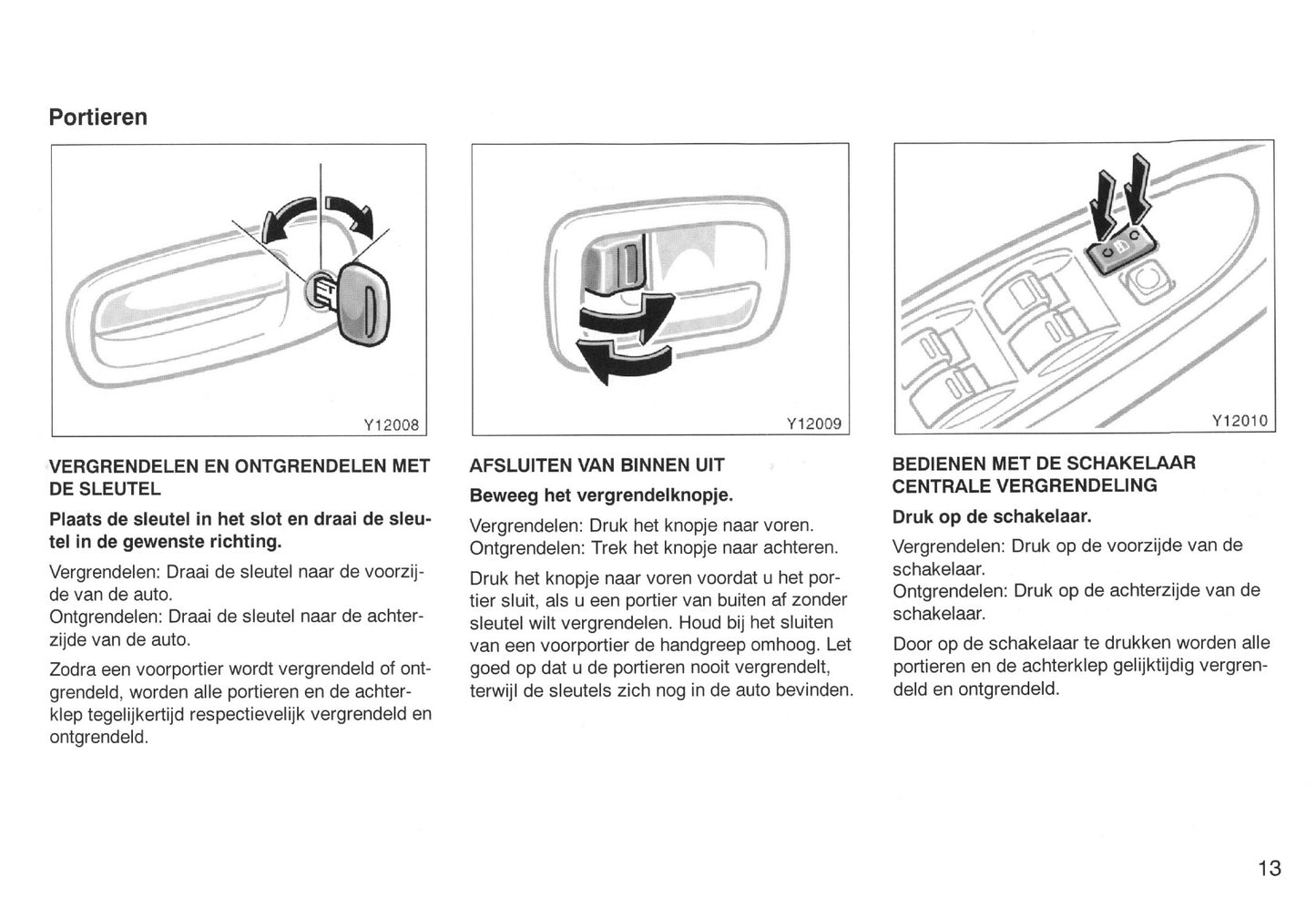 2000-2001 Toyota Picnic Owner's Manual | Dutch