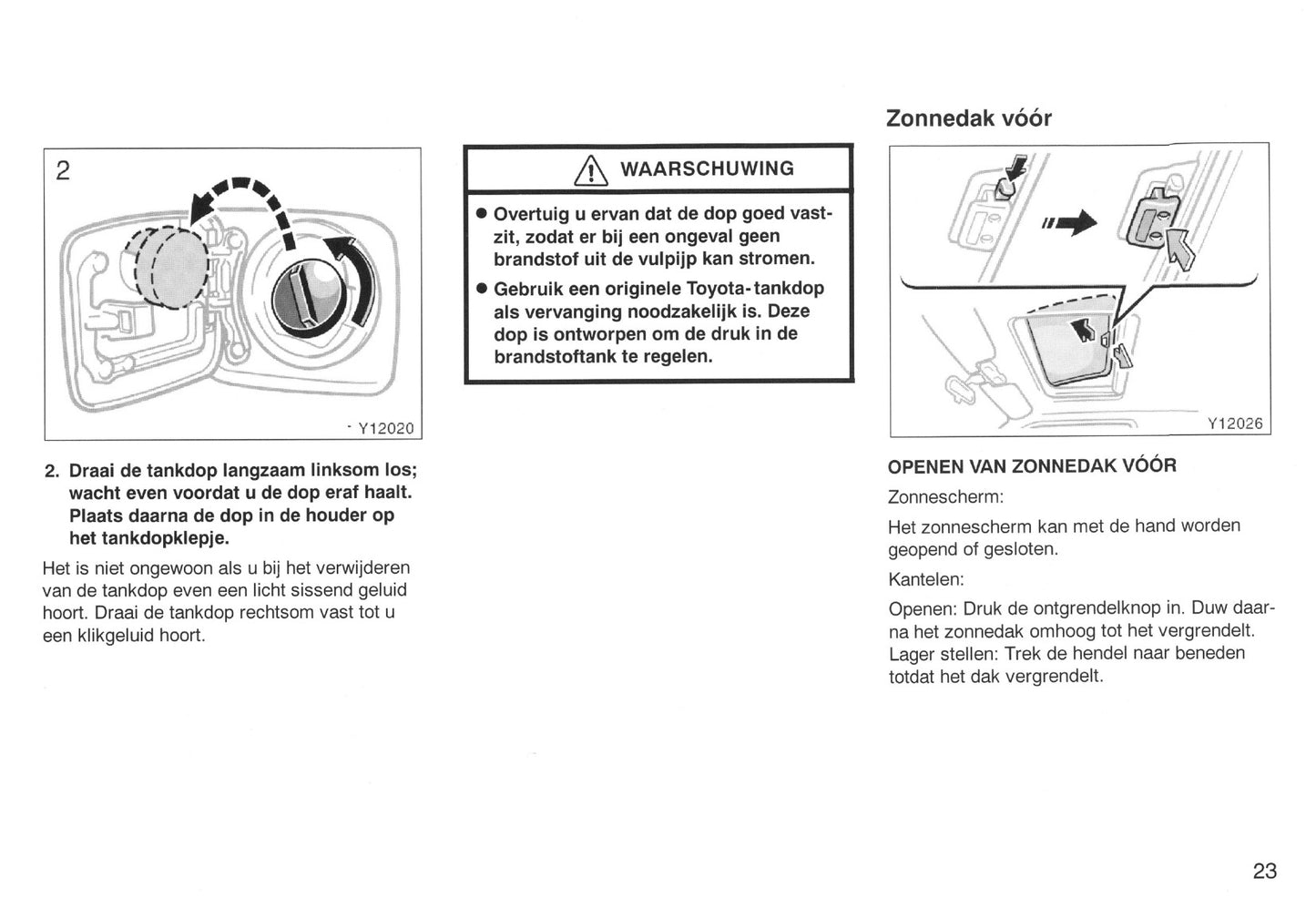 2000-2001 Toyota Picnic Owner's Manual | Dutch