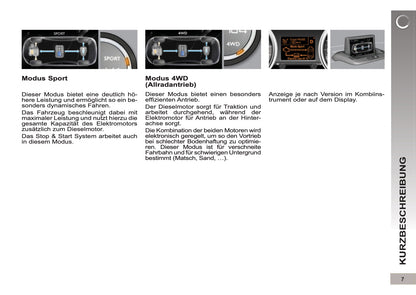 2012-2013 Peugeot 3008 HYbrid4 Gebruikershandleiding | Duits