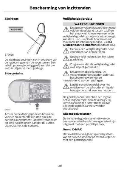 2011-2012 Ford C-Max/Grand-C-Max Bedienungsanleitung | Niederländisch