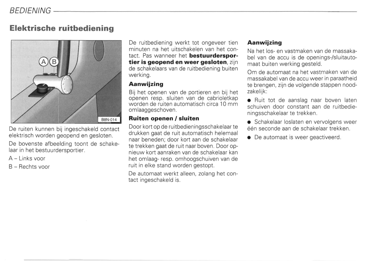 1999-2006 Audi TT Roadster Owner's Manual | Dutch