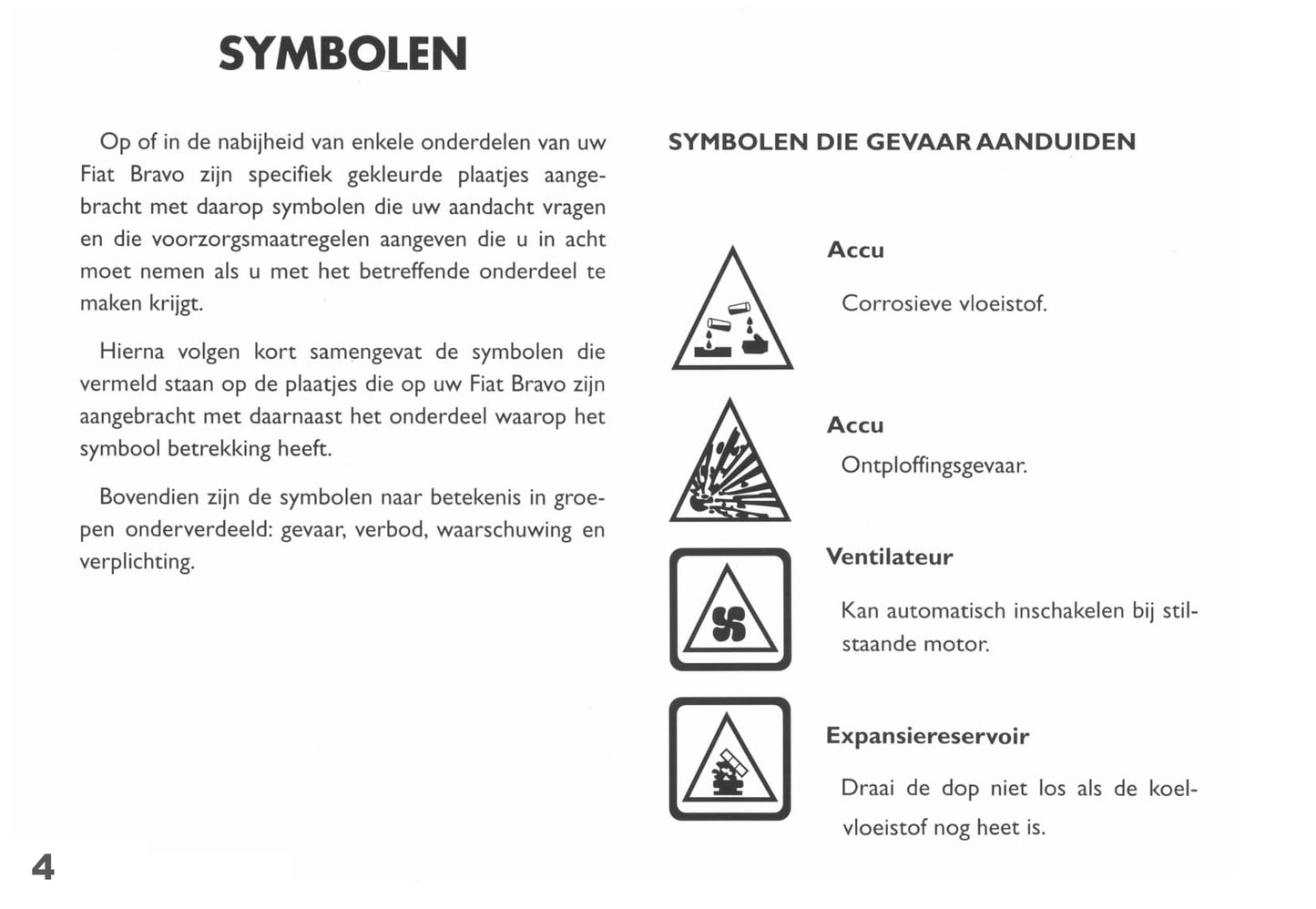 1998-1999 Fiat Bravo Gebruikershandleiding | Nederlands