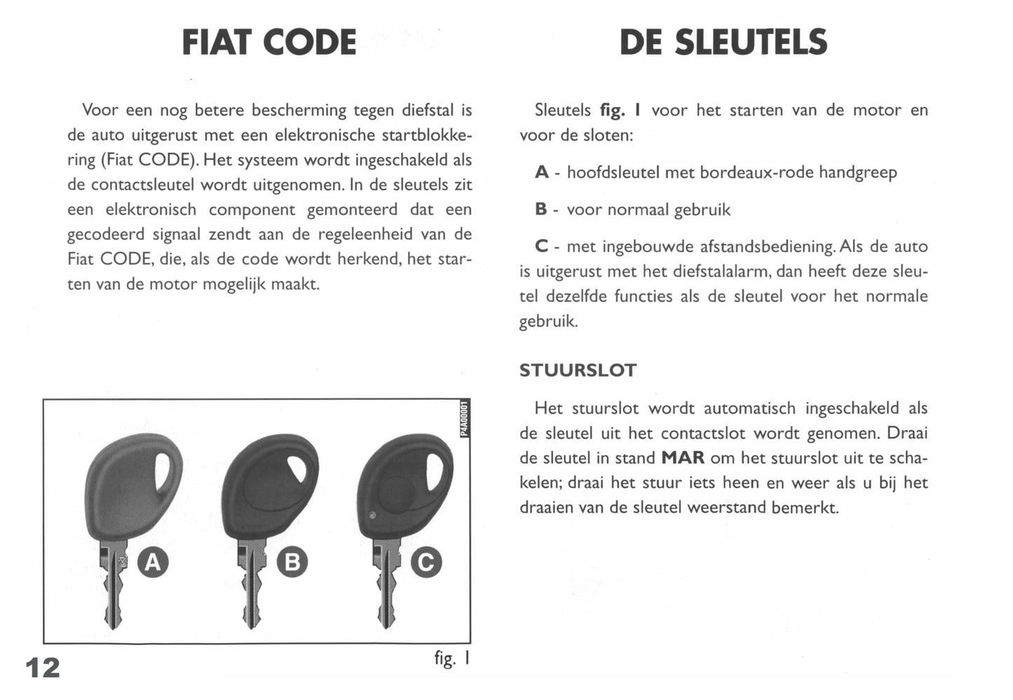 1998-1999 Fiat Bravo Gebruikershandleiding | Nederlands