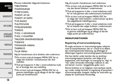 2007-2014 Fiat 500 Manuel du propriétaire | Dansk