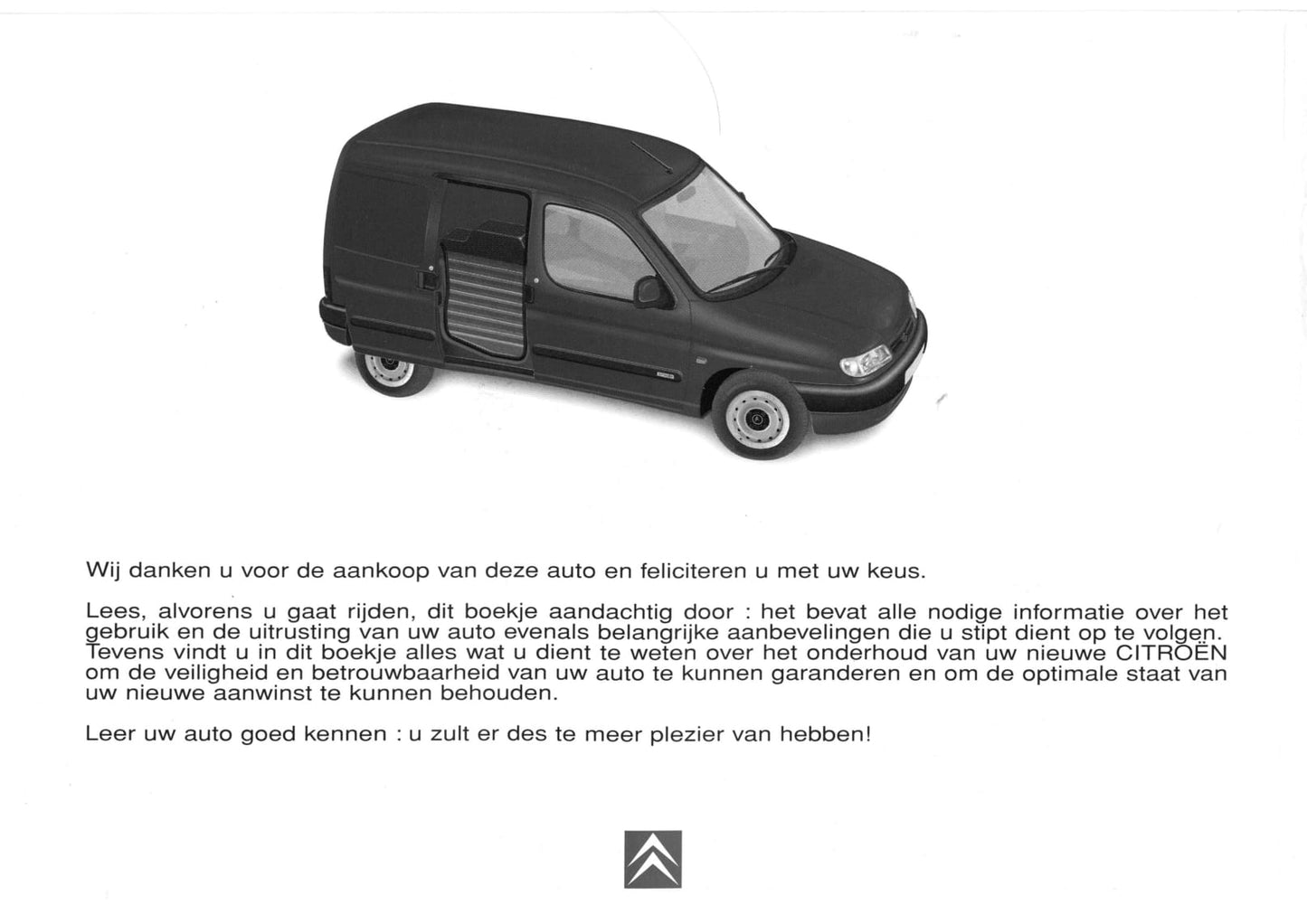 1996-2002 Citroën Berlingo Manuel du propriétaire | Néerlandais