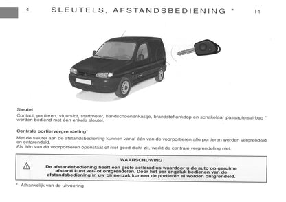 1996-2002 Citroën Berlingo Manuel du propriétaire | Néerlandais