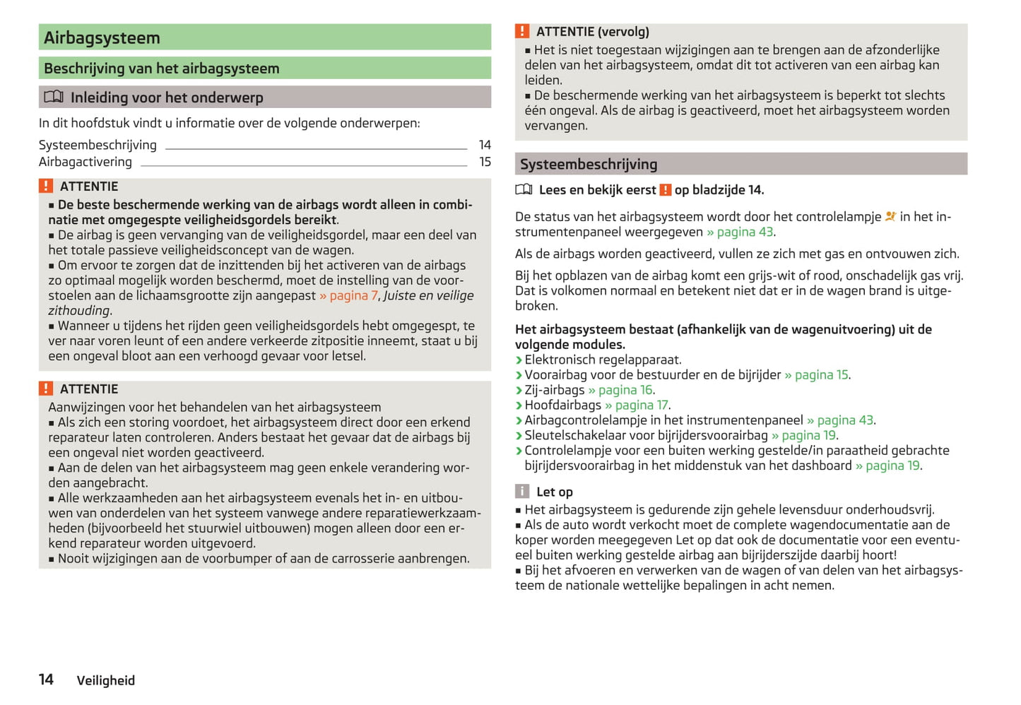 2014-2015 Skoda Fabia Gebruikershandleiding | Nederlands