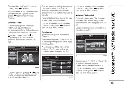 Alfa Romeo Giulietta Uconnect 6.5 Radio Nav Live Instrucciones 2016 - 2021