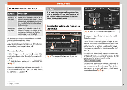 Seat Media System Touch Media System Colour Manual de Instrucciones 2018