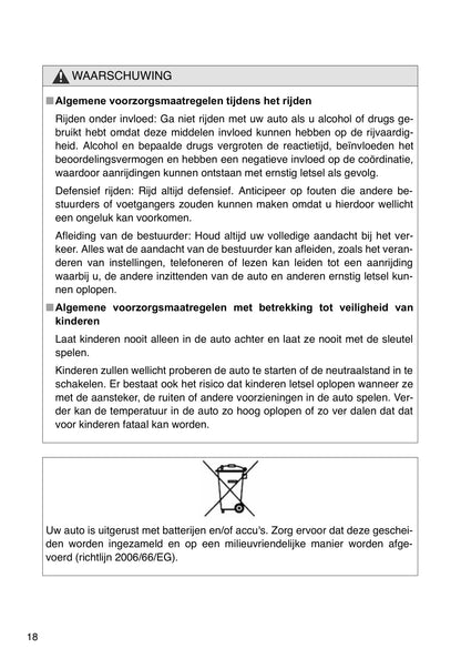 2007-2010 Toyota Corolla Owner's Manual | Dutch