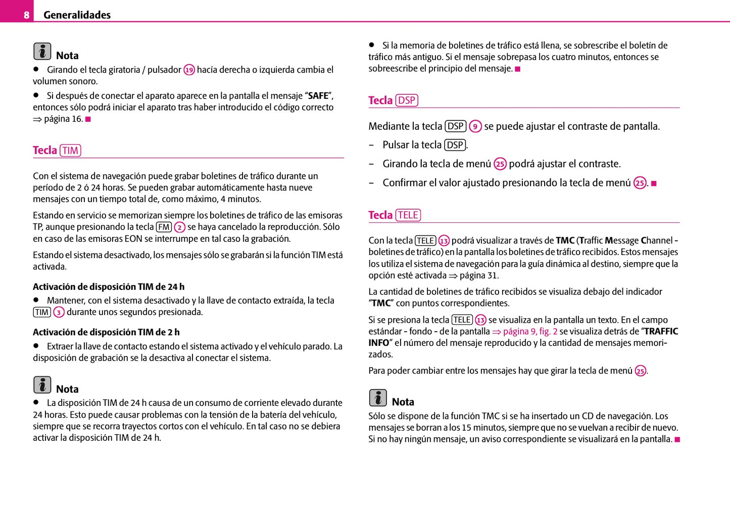 Skoda Radio-Navegacion-Sistema SatCompas Manual de Instrucciones 2007