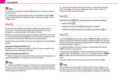 Skoda Radio-Navegacion-Sistema SatCompas Manual de Instrucciones 2007