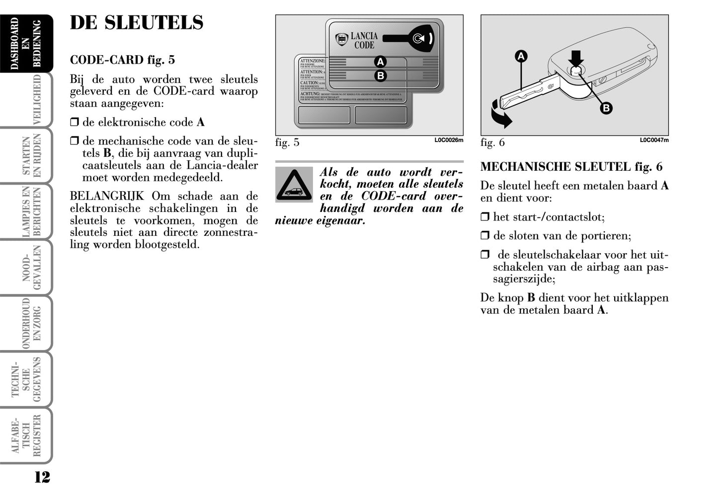 2003-2006 Lancia Ypsilon Bedienungsanleitung | Niederländisch