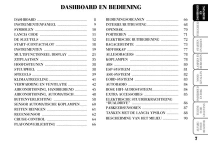 2003-2006 Lancia Ypsilon Bedienungsanleitung | Niederländisch