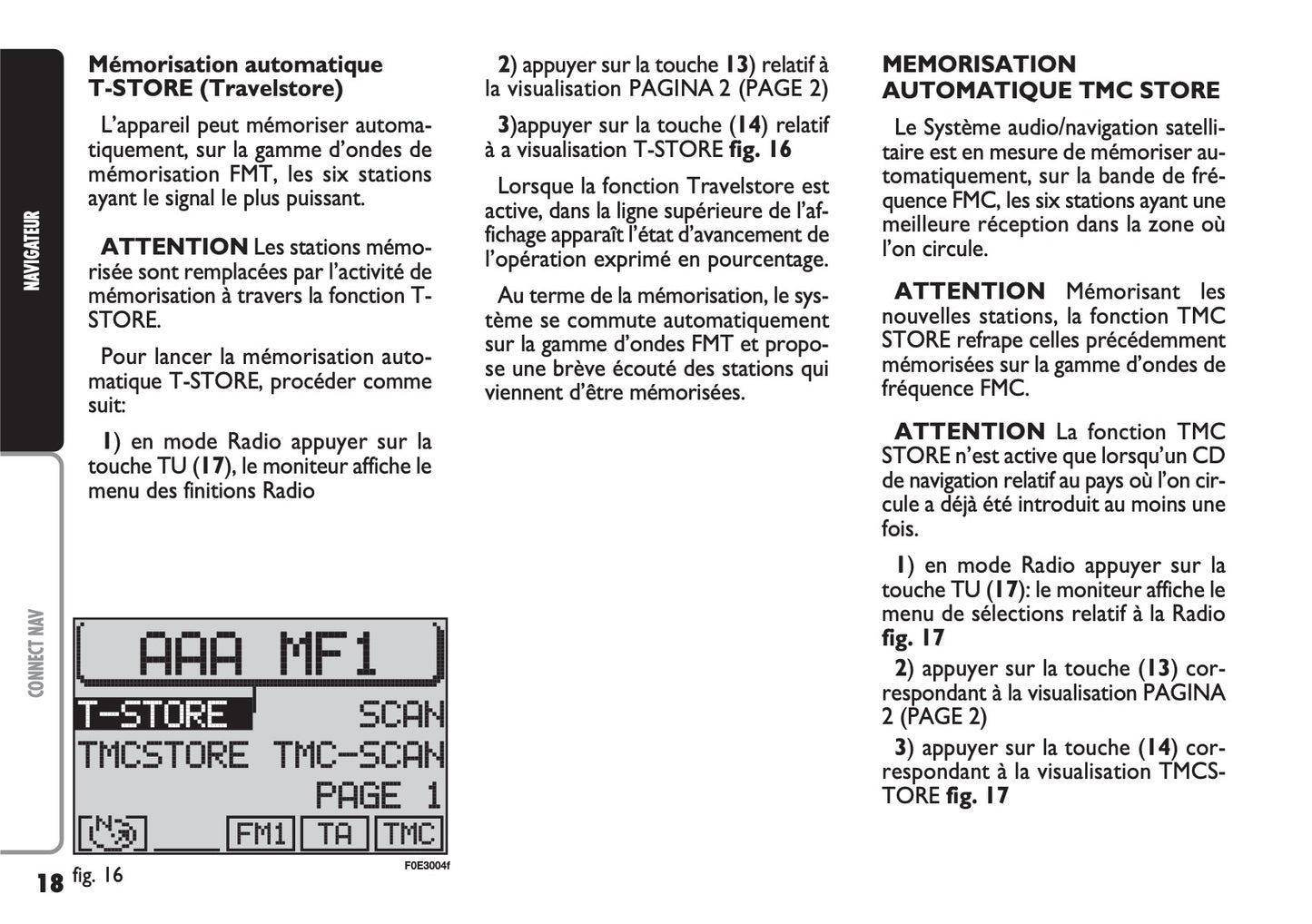 Fiat Multipla CONNECT Nav Guide d'utilisation 2004 - 2006