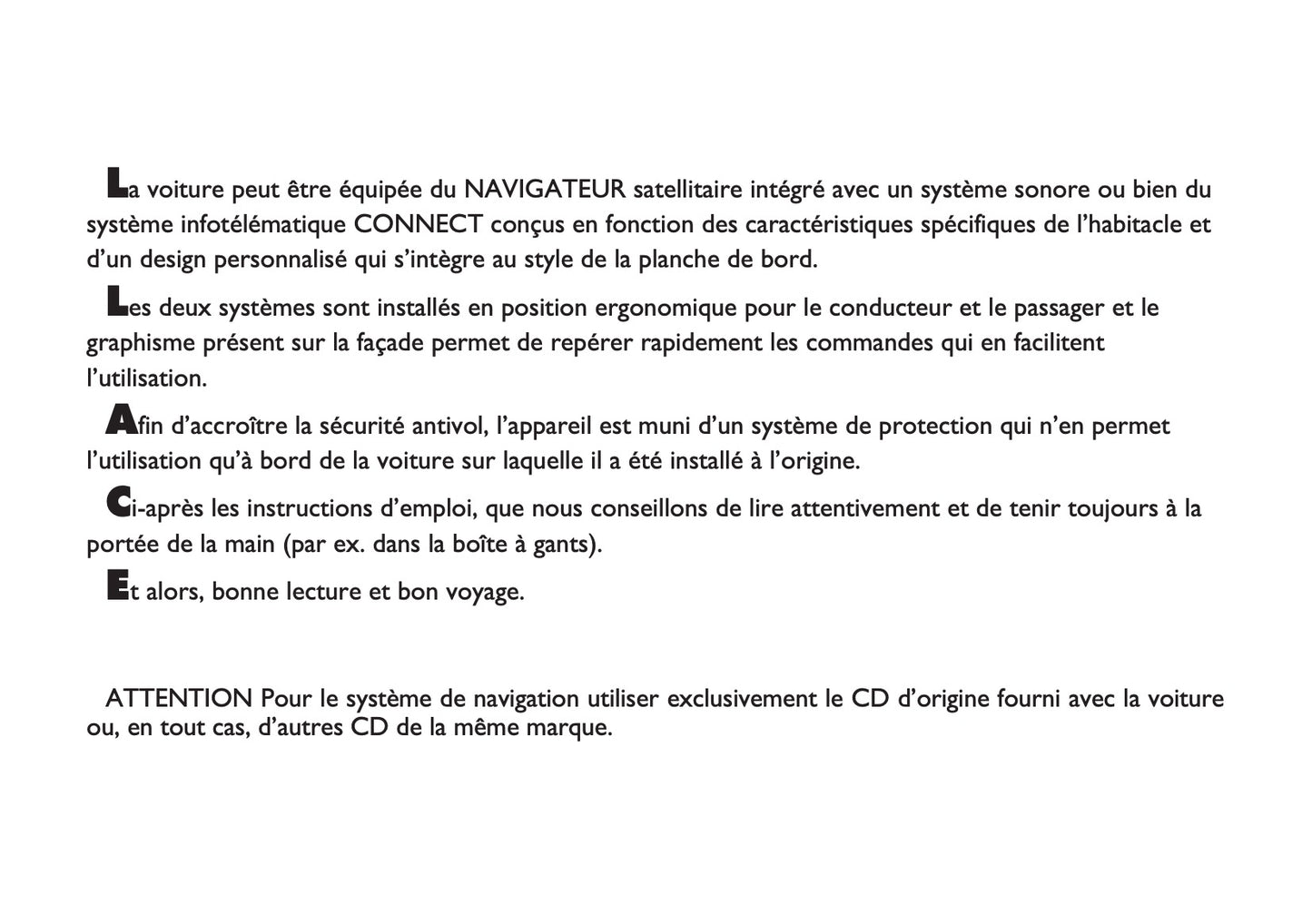 Fiat Multipla CONNECT Nav Guide d'utilisation 2004 - 2006