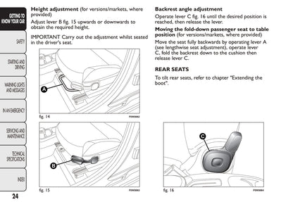 2012 Fiat Panda Bedienungsanleitung | Englisch