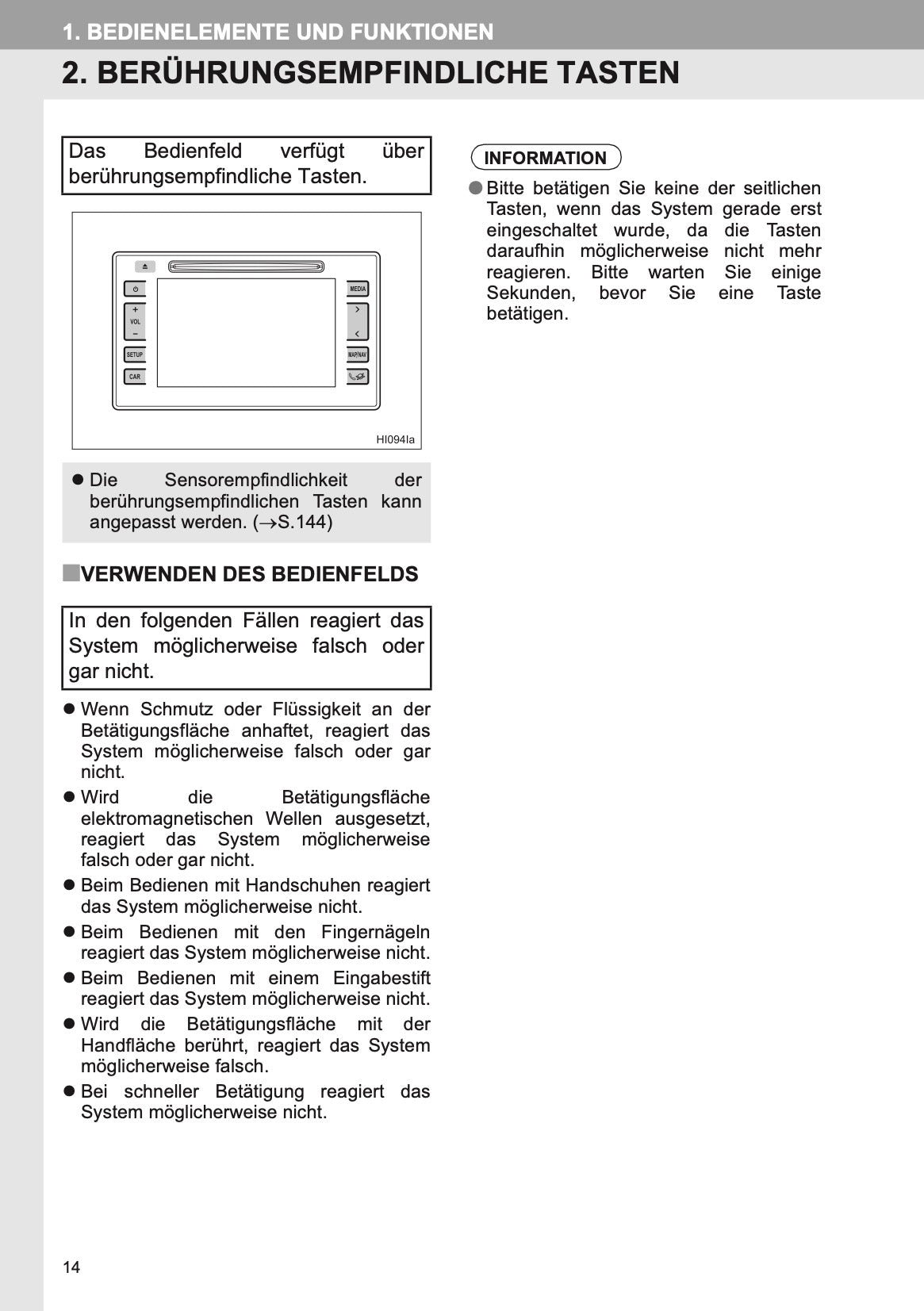 Toyota Multimedia & Navigation Bedienungsanleitung 2019 - 2020