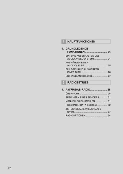 Toyota Multimedia & Navigation Bedienungsanleitung 2019 - 2020