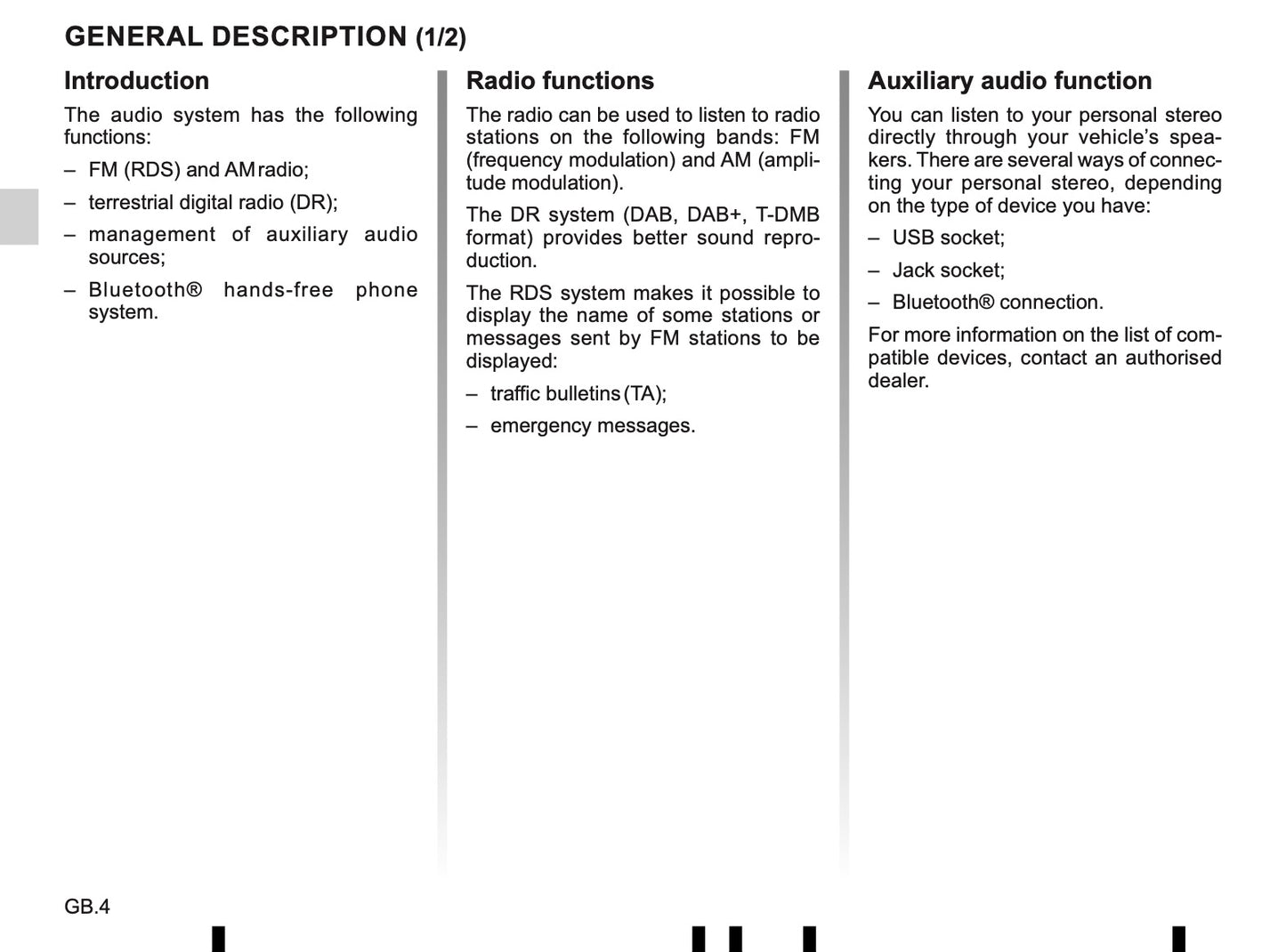 Renault Radio-Connect-R-GO-2 Owner's Manual 2019 - 2020