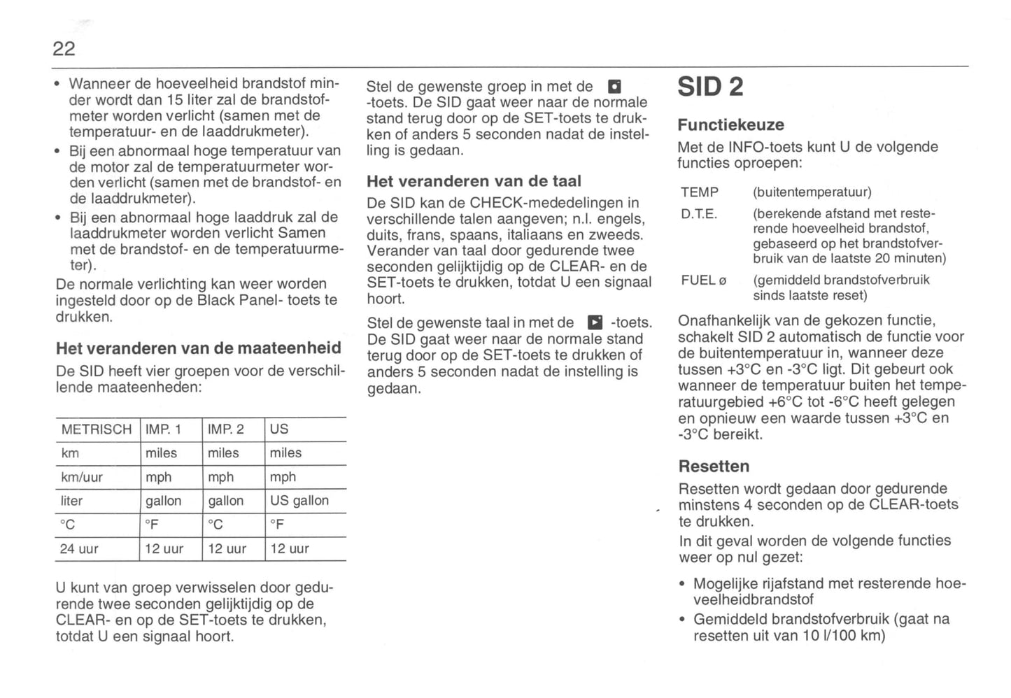 1993-1998 Saab 900 Owner's Manual | Dutch