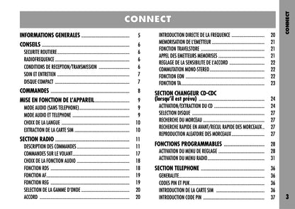 Alfa Romeo Connect-Navigateur-Connect Nav  Guide d'utilisation 2004 - 2007