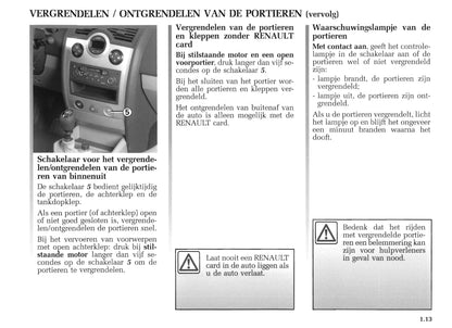 2004-2005 Renault Mégane Coupé Cabriolet Bedienungsanleitung | Niederländisch