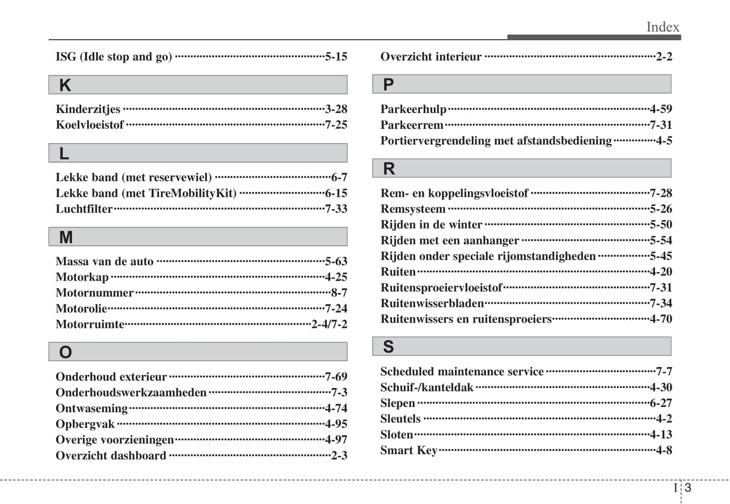 2009-2010 Kia Venga Owner's Manual | Dutch