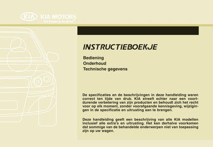 2009-2010 Kia Venga Owner's Manual | Dutch