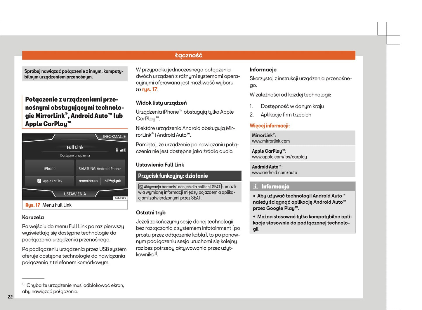 Seat Ateca Media System Plus & Navi System/Plus Instrukcja obsługi