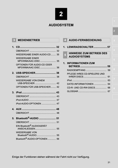 Toyota Corolla Navigatie Bedienungsanleitung 2013 - 2018