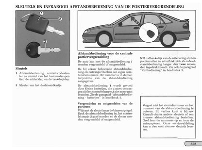 1998-1999 Renault Laguna Owner's Manual | Dutch