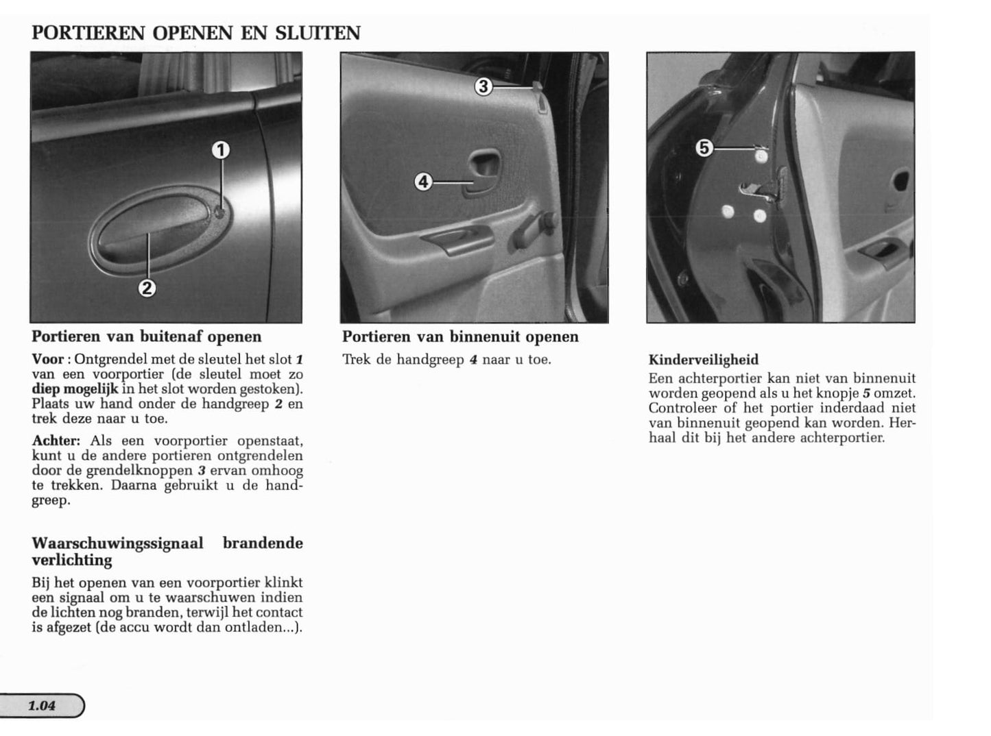 1998-1999 Renault Laguna Owner's Manual | Dutch