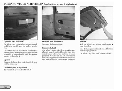 1998-1999 Renault Laguna Owner's Manual | Dutch