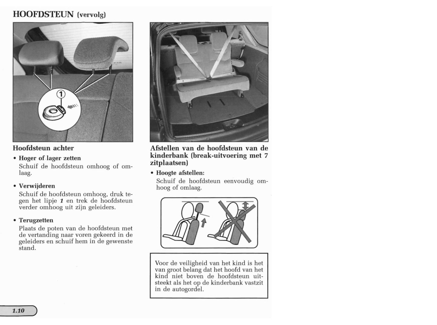 1998-1999 Renault Laguna Owner's Manual | Dutch