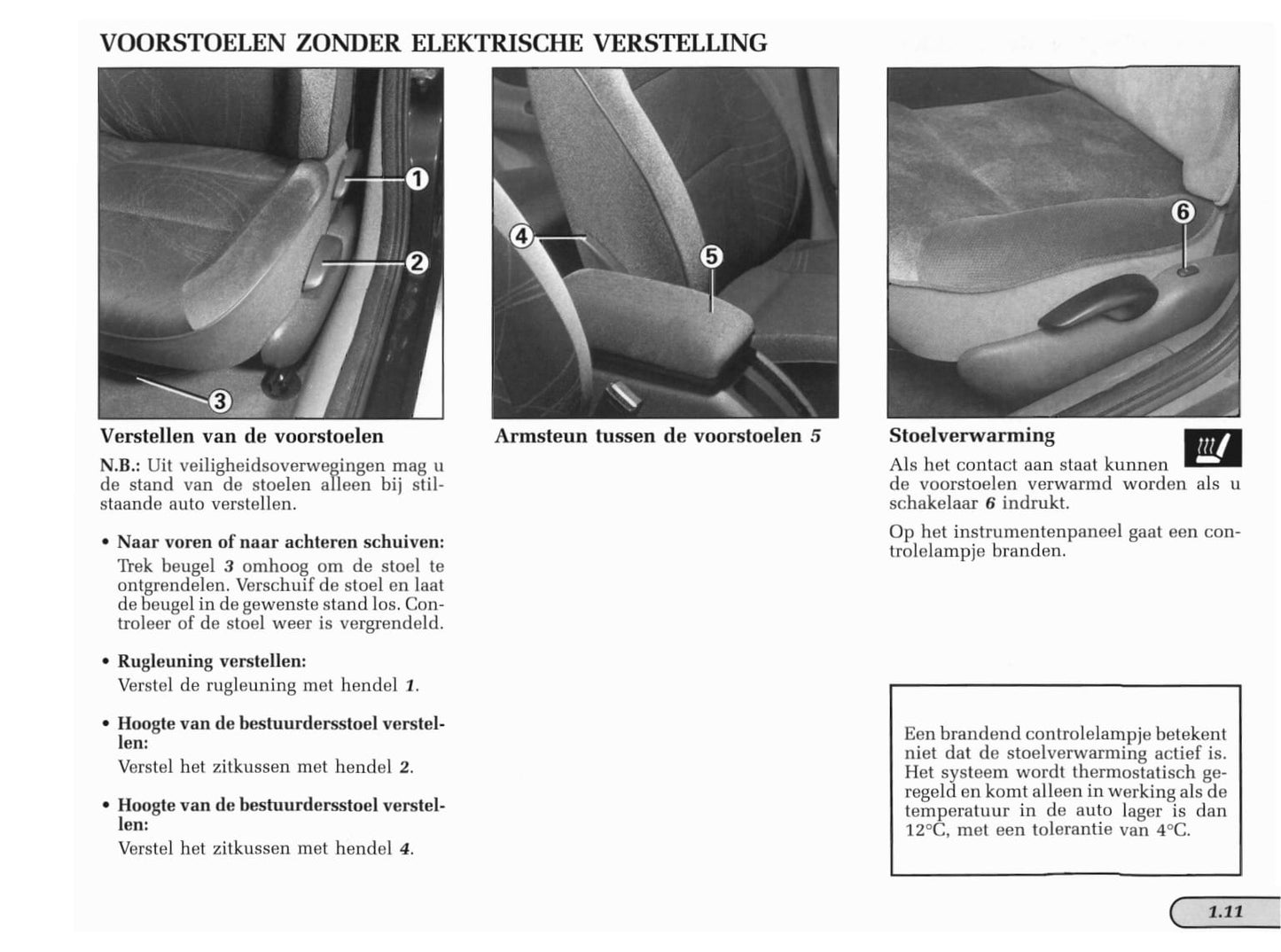 1998-1999 Renault Laguna Owner's Manual | Dutch