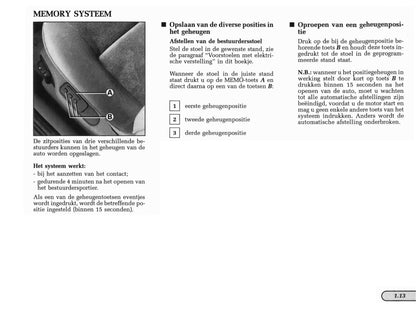 1998-1999 Renault Laguna Owner's Manual | Dutch