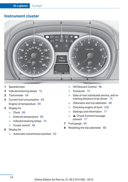 2013 BMW X1 Owner's Manual | English