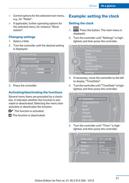 2013 BMW X1 Owner's Manual | English