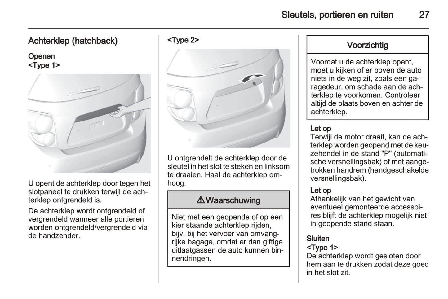 2011-2014 Chevrolet Aveo Owner's Manual | Dutch