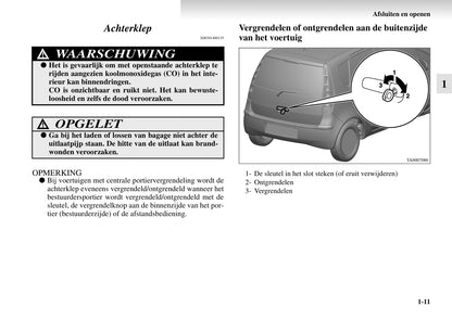 2004-2008 Mitsubishi Colt Gebruikershandleiding | Nederlands